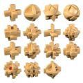 Kongming Lock 6-Piece Set Wooden Puzzle Educational Toy For Kids And Adults - Product Image 5