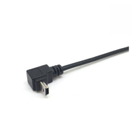Cable USB 2.0 Mini Personalizado de Ángulo Izquierdo, Macho a Hembra Dupont de 2.54mm y 5 Pines, con Cubierta de PVC y Blindaje Trenzado para Cámaras y Computadoras