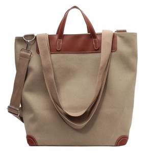 Bolso de Mano Casual de Lona para Mujer, Estilo Vintage, Gran Capacidad, Nuevo Bolso Tote para Llevar Bajo el Brazo o al Hombro, para Compras, 2024 - Product Image 5