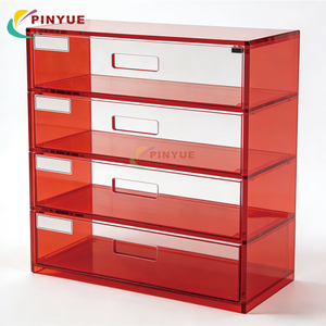 Exhibidores de 3 Niveles Personalizados de Alta Calidad, Exhibidores con <span class=keywords><strong>Puerta</strong></span> <span class=keywords><strong>Corredera</strong></span>, Acrílico, para Tiendas, Comercios, Hogar, Gabinete de Exhibición de Gran Espacio - Product Image 5