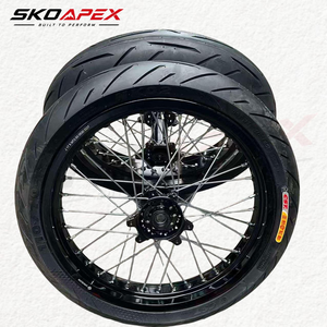 Ensemble de jantes Surron Ultra Bee 17" Motard Street Radial SWORD avec moyeu CNC 110/70 140/60-17, moto électrique tout-terrain, pneus CST Ride Migra S1 - Product Image 2