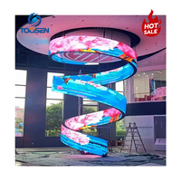 Pantalla LED Flexible para Interiores y Exteriores, Resistente al Agua, con Resolución 4K y Alto Contraste de 7680Hz, para Centros Comerciales, OEM ODM
