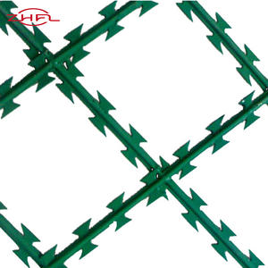 Fil de rasoir de garde individuel en rouge enroulé Cbt 65 Barebd mur de serpent droit avec des limites bleues double par fait de fil d'acier - Product Image 6