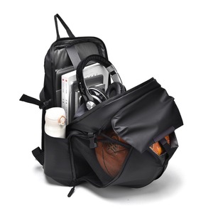 Men's <b>Backpack</b> <b>Large</b> Capacity 20L Computer Interlayer Leisure Travel Solid Color Black Gray Blue Spring 2024 - Product Image 4