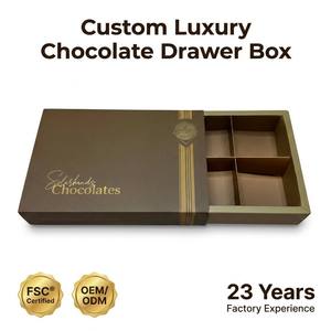 Scatola Regalo di Lusso Personalizzata per Cioccolatini con Cassetto Scorrevole, Certificata <span class=keywords><strong>SFC</strong></span>, in Cartone con Divisorio, OEM ODM - Product Image 1