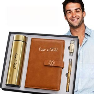 Ensemble Cadeau Promotionnel d'Entreprise Personnalisé : Stylo Métallique, Batterie Externe, Bouteille avec Affichage de Température et Audio - Product Image 1