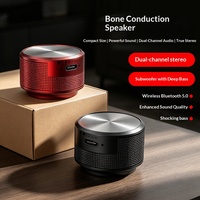 Speaker Nirkabel Tahan Air Konduksi Tulang Baru dengan Subwoofer Resonansi Logam Portabel