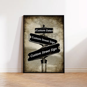 Panneau de rue personnalisé de style ancien avec impression personnalisée, idéal pour les amoureux, parfait pour un cadeau de mariage, un <span class=keywords><strong>anniversaire</strong></span> - Product Image 3