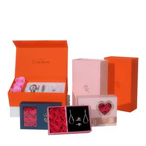 Caja de Regalo para Joyería, Reloj, Collar y Anillo con Papel Especial y Diseño de Flor Eterna para el Día de San Valentín - Product Image 5