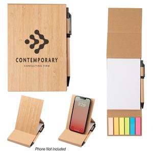 Bloc de Notas Promocional de Bambú con Logotipo Personalizado al por Mayor, con Soporte para Teléfono, Regalo Promocional, Artículos de Papelería para Oficina, Regreso a Clases - Product Image 2