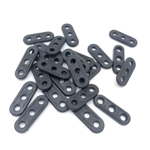 PP Keychain Three Hole Rope Buckle Outdoor Camping <b>Tent</b> Wind Cord Fastener Fixing Clip <b>Black</b> 1 Piece - Product Image 1