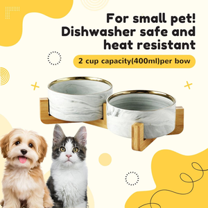 Support en bois de bambou naturel écologique pour gamelles et mangeoires d'animaux, avec logo personnalisé, pour gamelles et assiettes en céramique pour chiens, fournitures pour animaux de compagnie, vente en gros - Product Image 2