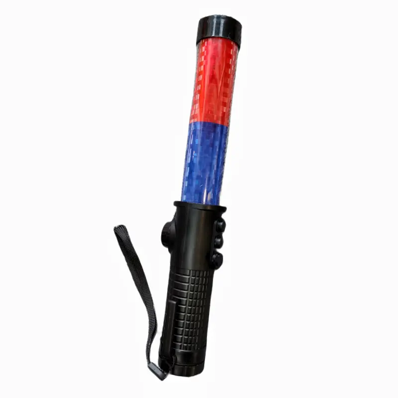 High Visible 290mm Red LED Signal Wands Traffic control Baton with Whistle and top light