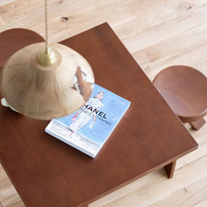 Vogel Teak/Koffietafel Klein Vierkant Massief Hout Minimalistisch Vintage Wabi-Sabi 4-Persoons Recreatie Woonkamermeubilair - Product Image 2