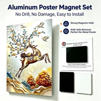 Plaques de fixation magnétiques pour sublimation, supports métalliques pour impressions, aimants de suspension de photos, kit de fixation murale sécurisé pour affiches, feuille magnétique adhésive
