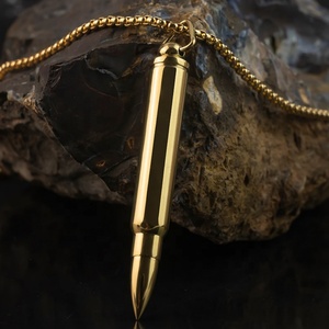 Collier pendentif en acier inoxydable en forme de balle, urne commémorative pour animaux de compagnie, bijoux couleur or pour cendres - Product Image 4