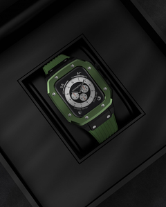 Bracelet de montre de luxe avec boîtier en métal pour <span class=keywords><strong>apple</strong></span> <span class=keywords><strong>watch</strong></span> série 7 <span class=keywords><strong>41</strong></span> <span class=keywords><strong>mm</strong></span> 45mm, bracelet en silicone souple pour iwatch 4 <span class=keywords><strong>5</strong></span> 6 7 se - Product Image 2