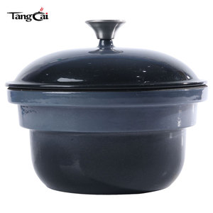 Grande <span class=keywords><strong>cocotte</strong></span> en <span class=keywords><strong>fonte</strong></span> émaillée, style japonais, dégradé gris, avec couvercle, ustensile de cuisson antiadhésif pour riz moelleux et braisage - Product Image 1