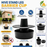 Pieds de ruche anti-insectes en plastique, 4 pièces, robustes, capacité de charge 500 kg, avec plateau d'abreuvement intégré, support surélevé pour ruche