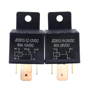 80 Amp 80a 4 פין 5pin 5 פין אורנים חשמל רכב 12v רכב ממסר עם שקע 24v אוטומטי 5pin 12v ממסר