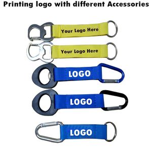 <b>Custom</b> Printing Logo Motorcycle Wrist Strap Short Fabric <b>Key</b> Chain Lanyard Keychain - Product Image 2