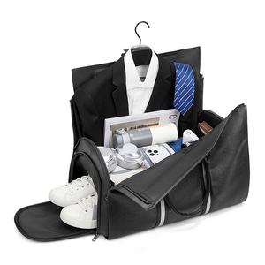 Sac de costume en PU grande capacité, nouveau sac de voyage pliable, sac à roulettes d'affaires, valise à roulettes, sac à main - Product Image 4