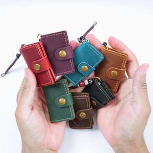 Minimalist Genuine Leather Notebook Handmade Mini <b>Diary</b> Travel Journal Notebook Pocket Keychain for Party Favors - Product Image 1