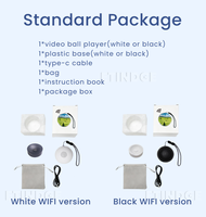 Cadeau de Noël 2026 : Lecteur vidéo boule de cristal HD WIFI 2,76 pouces, Orbe mémoire, Réparation par code QR via APP, 4 Go, 1000 mAh, Affichage photo et vidéo