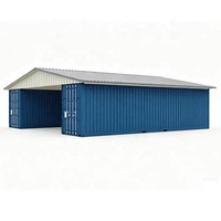 Abri en conteneur d'acier abordable, tente de stockage commerciale préfabriquée, abri en conteneur métallique pour expédition