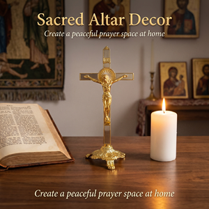 Crucifijo de Mesa HT con Base de Aleación de Zinc, Cruz Decorativa, Regalo Religioso para Cristianos, Decoración para el Hogar, Dormitorio y Sala de Estar - Product Image 6