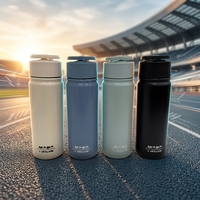 Bouteille d'eau isotherme magnétique 550 ml, best-seller, pour sport, réutilisable, avec support pour téléphone