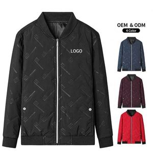 Men's Winter Warmth Stand Collar Thick <b>Padded</b> Breathable Plus Size Zipper Jackets Casual New Fashion Style - Product Image 4