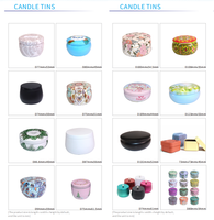 Pot de bougie en métal vide décoratif pour la maison boîte-cadeau ronde boîtes de conserve en gros 2.5oz métal thé bonbons bougie étain pommade boîtes de voyage