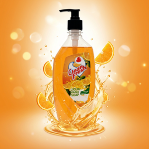 Liquid Hand <b>Wash</b> Clean Fresh Orange Scent Skin PH Friendly Deep Cleansing Moisturizing Hand <b>Soap</b> Pump Bottle Family Care - Product Image 1