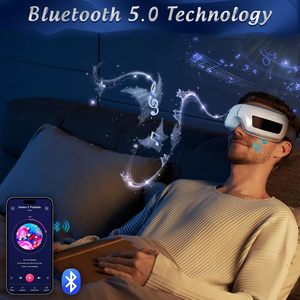 Máy massage mắt không dây 3D chất lượng cao với chức năng rung khí nén, chăm sóc sức khỏe tự làm, tích hợp 3 mức độ chườm nóng & nhạc - Product Image 4