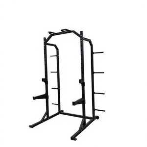 Station de <span class=keywords><strong>musculation</strong></span> polyvalente en acier robuste : Rack à squats, support de développé couché, cage de <span class=keywords><strong>musculation</strong></span>, barre de traction, crochets en J réglables pour usage domestique et commercial - Product Image 2