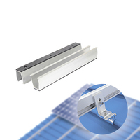 Bristar prix usine panneau solaire Al6005-T5 120/150/200/300/400mm longueur Rail de rayonnage moins Module Rail de montage solaire Mini Rails