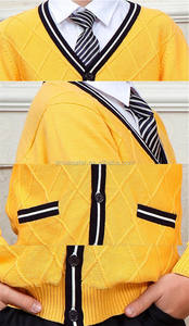 Cardigan <span class=keywords><strong>scolaire</strong></span> tricoté sur mesure chandail d'uniforme <span class=keywords><strong>scolaire</strong></span> pour enfants uniformes cardigan de professeur de couleur pure de grande taille - Product Image 6