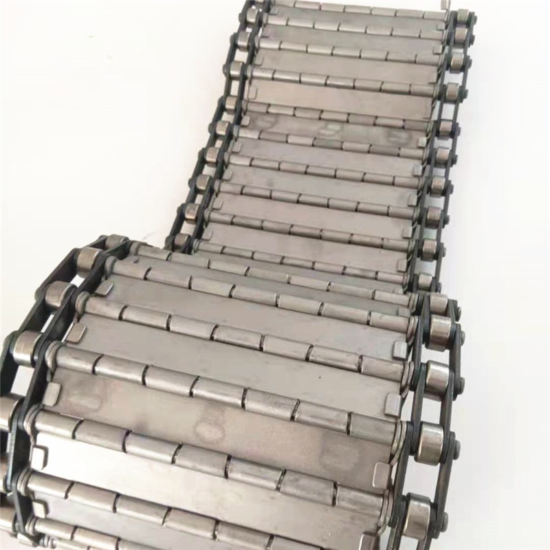 Galvanized Stainless Steel Plate Chain Conveyor Belt For Chip