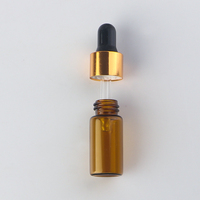 Récipients d'aromathérapie en verre 1ml 2ml 3ml 4ml 5ml Flacons d'huile essentielle ambrée Mini flacons compte-gouttes pour huiles
