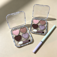Palette de fards à paupières personnalisée LSFAIRY ES175, 4 couleurs violettes