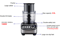 Robot culinaire multifonction HGM, coupe-légumes électrique avec fonctions de tranchage, de râpage et de hachage, appareil de cuisine facile à nettoyer