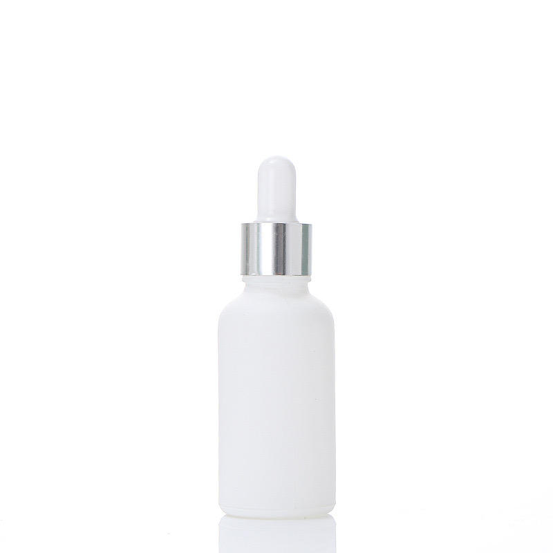 White bottle with silver top