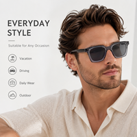 Lunettes de soleil carrées en acétate haut de gamme Mellume, style rétro, bicolores, pour hommes, avec logo personnalisé, lunettes intégrées