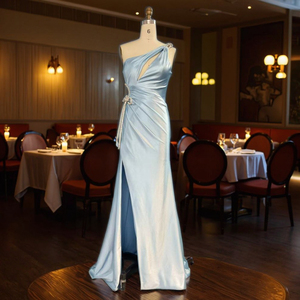 Abiti da sera a sirena tagliati <span class=keywords><strong>monospalla</strong></span> da donna con strass 4XL Anti-statico traspirante - Product Image 1