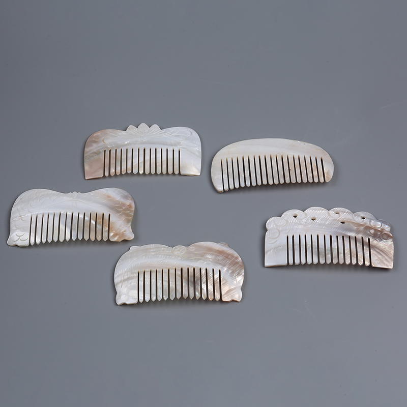 Натуральный перламутровый гребень ручной работы для массажа кожи головы