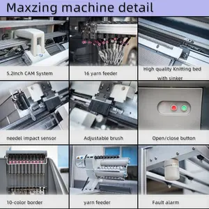 ダブルシステムコンピューター化セーターフラット編み機セーターハットスカーフ編み機