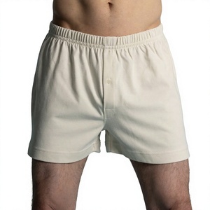 Wholesale Direct Factory Custom Logo 100% Cotton <b>Men's</b> <b>Boxer</b> <b>Shorts</b> Soft Stretch Knit Breathable Mid-Rise Plain Dyed Underwear - Product Image 1