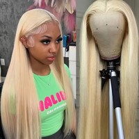 Perruques de cheveux humains bruts vietnamiens de 30 à 40 pouces, lisses, avec cuticules alignées, prêtes à porter, sans colle, avec dentelle frontale, pour femmes noires