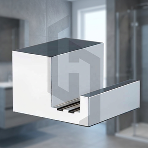 Support et porte-rasoir en acier inoxydable étanche et écologique pour le rasage masculin sur comptoirs de salle de bain - Product Image 3